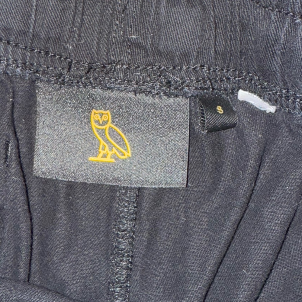 EUC OVO Drake Black Cotton Drawstring Shorts Sz S - Picture 4 of 6